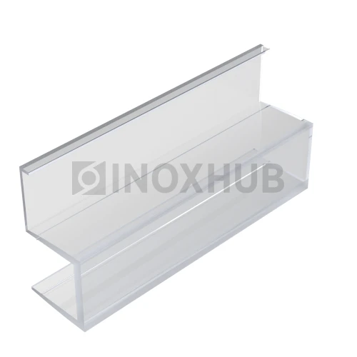 Профиль (202-10), L=2200, стекло 10.0 мм, ПВХ прозрачный Профиль (202-10), L=2200, стекло 10.0 мм, ПВХ прозрачный