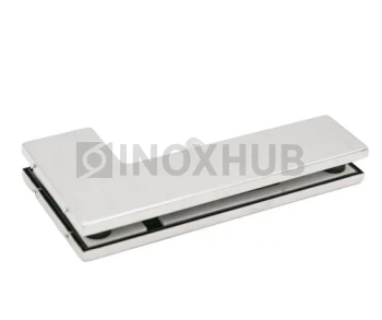 Фитинг угловой (140 PSS) на фрамугу с осью, стекло 10-12 мм, нерж. сталь полированная