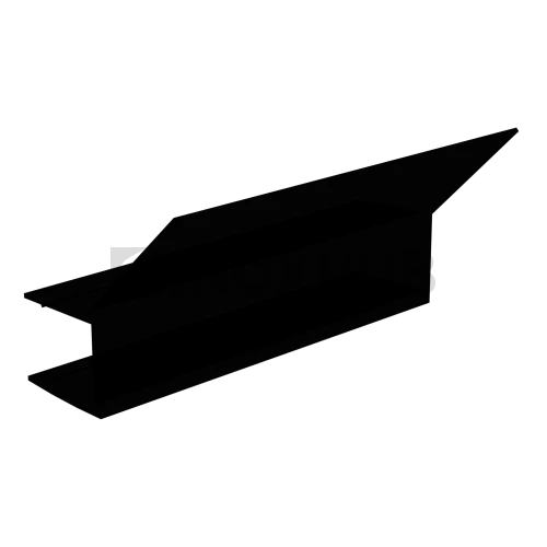 Профиль (203-8 BLC), L=2200, стекло 8.0 мм, ПВХ Черный мат