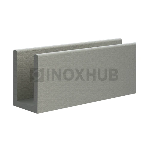 Профиль п-обр. (756-8-2200 al), 19×13 мм L=2200, стекло 8.0 мм, шлифованный алюминий Профиль п-обр. (756-8-2200 al), 19×13 мм L=2200, стекло 8.0 мм, шлифованный алюминий