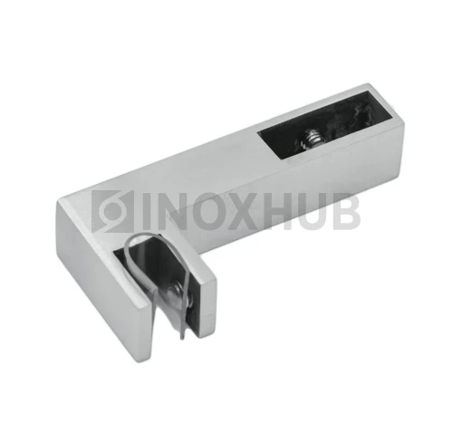 Держатель стекла (346 SSS) горизонтальный, штанга 30×10 мм, нерж. сталь матовая