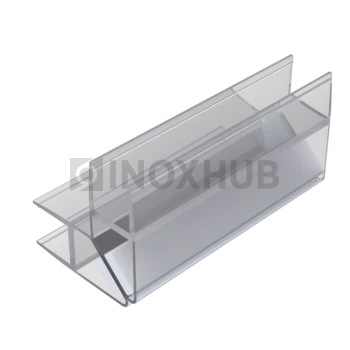 Профиль (210-8) магнит белый 90º/180º, L=2200 (1компл/2 шт), стекло 8.0 мм