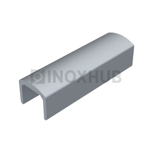 П-поручень под уплотнитель, под стекло 10 мм, L=3000, Анодированный алюминий