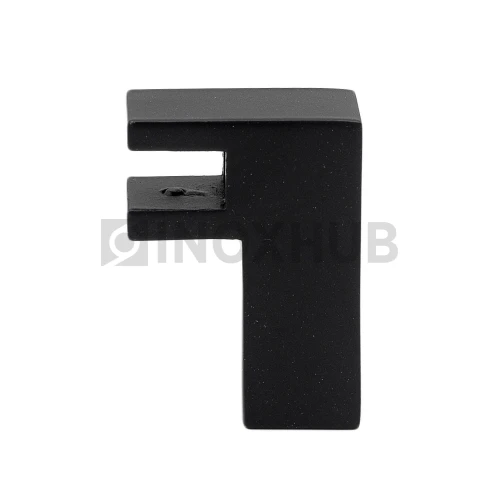 Держатель стекла (187 BLC) торцевой горизонтальный, для штанги 15×15 мм, Черный мат Держатель стекла (187 BLC) торцевой горизонтальный, для штанги 15×15 мм, Черный мат