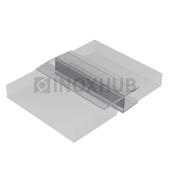 Профиль (204-8-2500 CL), L=2500, стекло 8.0 мм, ПВХ прозрачный БЕЛЫЙ