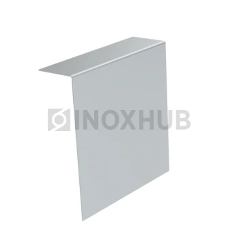 Накладка на профиль 102, 30.0×102.0 мм, стекло 16.0 мм, L=3000 мм, AISI 304, GRIT 600