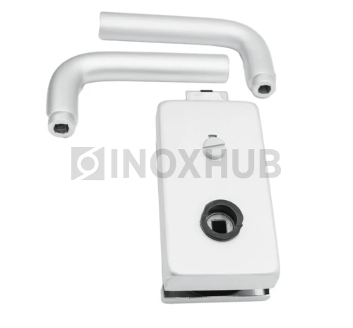 Защелка сантех. (85-1 AL) с индикатором, с притвором, с отв. частью на стену, Анодированный алюминий