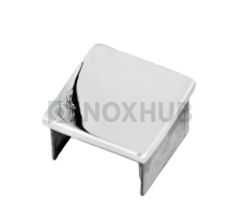 Заглушка для поручня с пазом, 40.0×40.0 мм, AISI 304, GRIT 600 Заглушка для поручня с пазом, 40.0×40.0 мм, AISI 304, GRIT 600