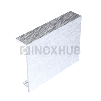 Крышка (40К Al) на профиль 40 зажимной, кратно 3 м, не анодированный алюминий Крышка (40К Al) на профиль 40 зажимной, кратно 3 м, не анодированный алюминий