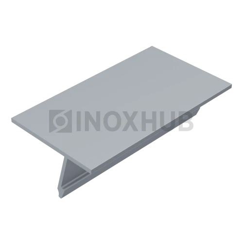 Крышка 28.5 на профиль 80/102/106 для стекла 10-12 мм, L=6000, Анодированный алюминий