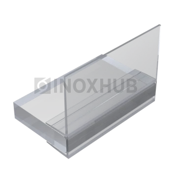 Профиль (215-8 CL) ус 25 мм, L=2200, стекло 8.0 мм, ПВХ прозрачный БЕЛЫЙ