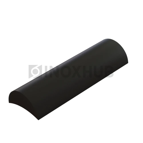 Порог (218-2), 10.0×5.0 мм, L=2000, ПВХ черный