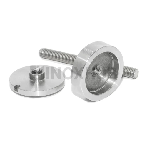 Точечный стеклодержатель стандартный, стекло 6.0-30.0 мм, М10, AISI 304, GRIT 320