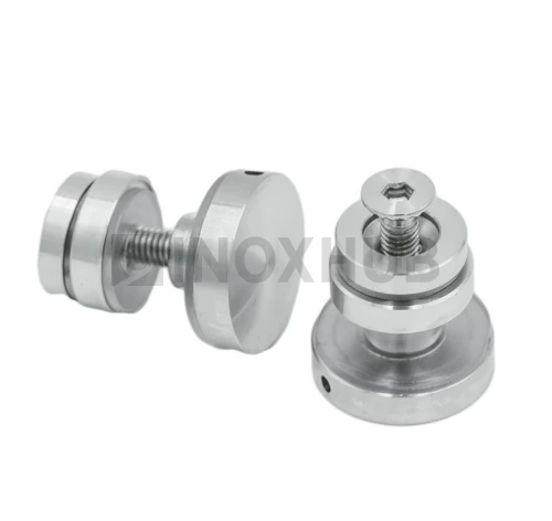 Крепление (449 SSS) трека 30×10 к стеклу, нерж. сталь матовая