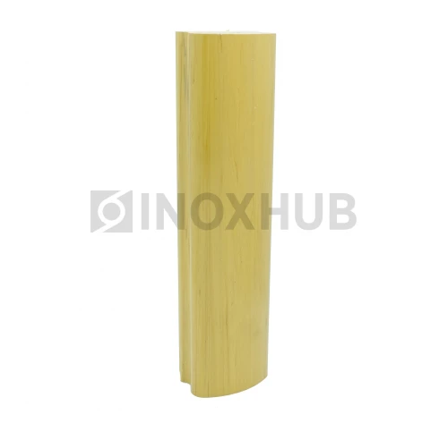 Пластиковый поручень, фигурный, цвет светлый Бук, 38.0×64.0×4000 мм