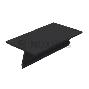 Крышка 28.5 на профиль 80/102/106 для стекла 10-12 мм, L=6000, Анодированный алюминий Черный мат