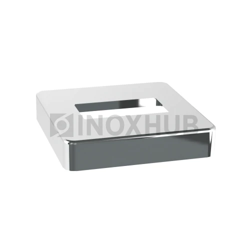 Низ стойки квадратный, 40.0×20.0 мм / 70.0×70.0 мм, AISI 304, GRIT 600