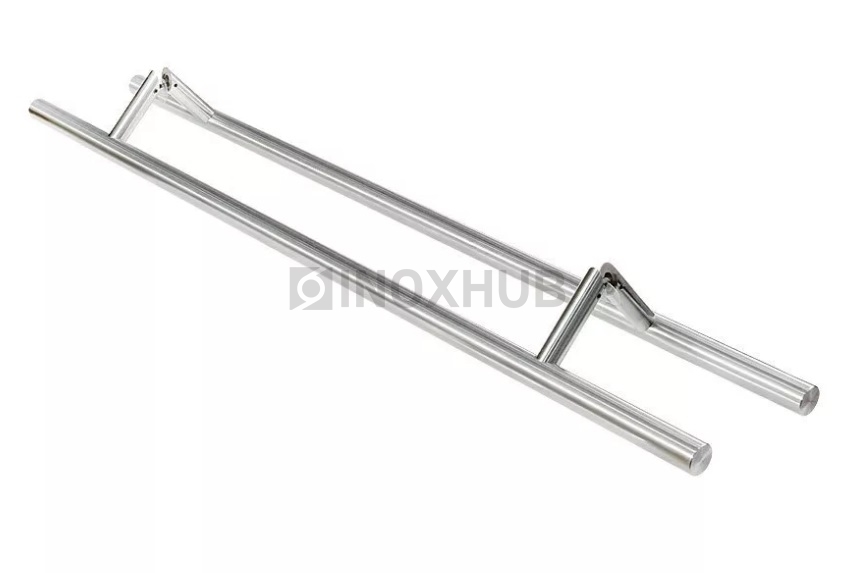 Ручка под 45° (670-800 SSS) 32×625×800 мм, стекло 8-12 мм, нерж. сталь матовая