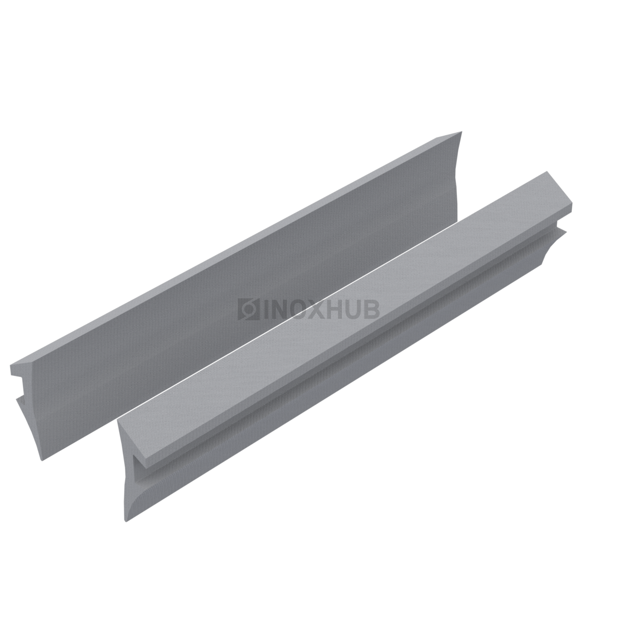 Уплотнитель для П-обр. профиль 22 и профиль 24, стекло 10 мм, серый