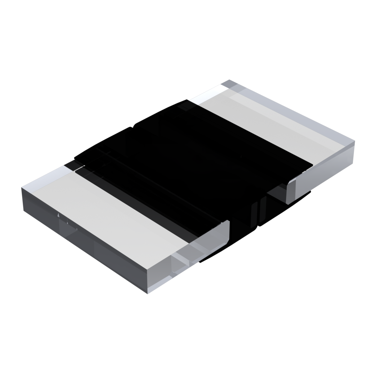 Профиль (209А-8 BLC) магнит 180º, L=2200 (1компл/2 шт), ПВХ Черный мат, стекло 8.0 мм 