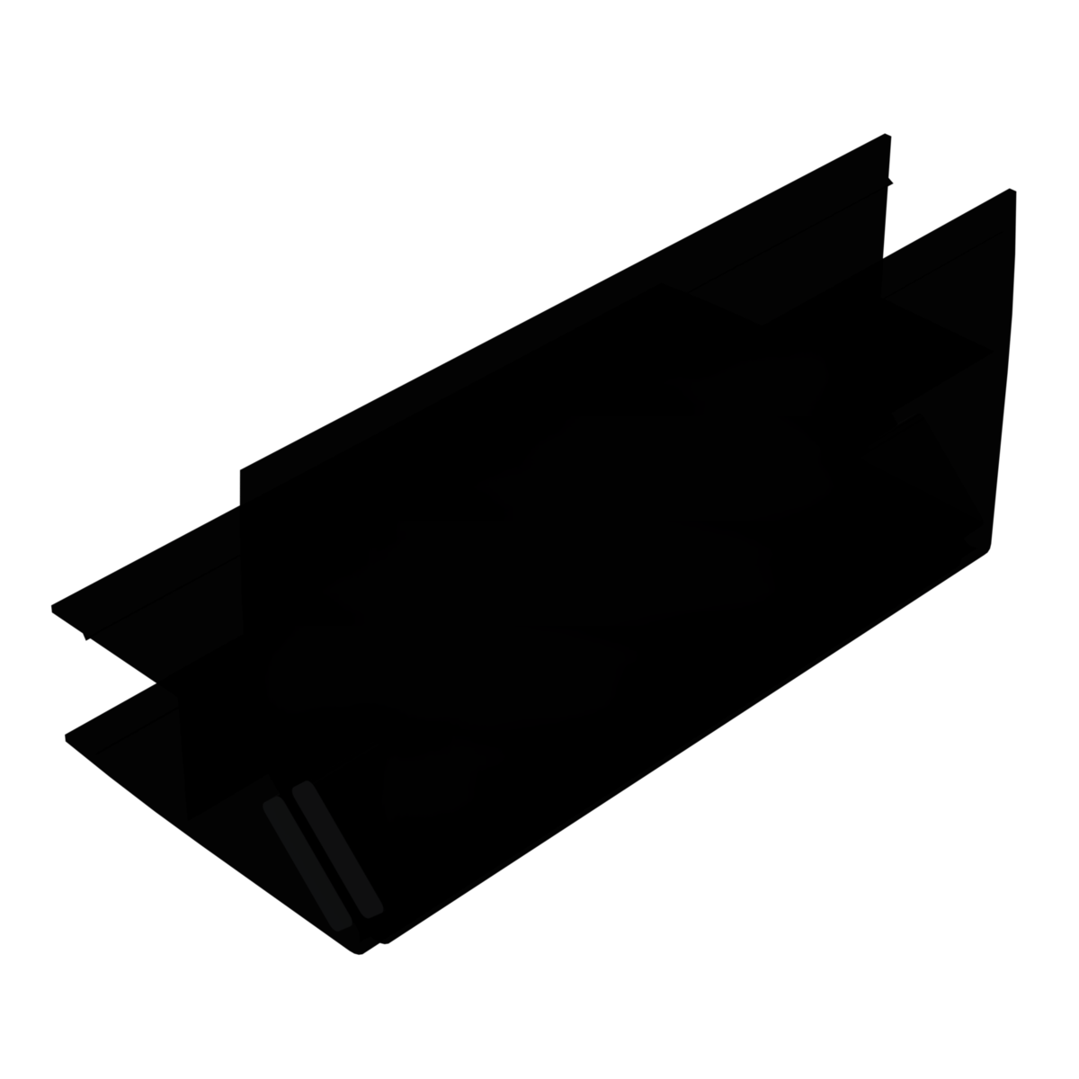 Профиль (210-8-2500 BLC), магнит 90º/180º , L=2500 (1компл/2 шт),
ПВХ Черный мат, стекло 8.0 мм 