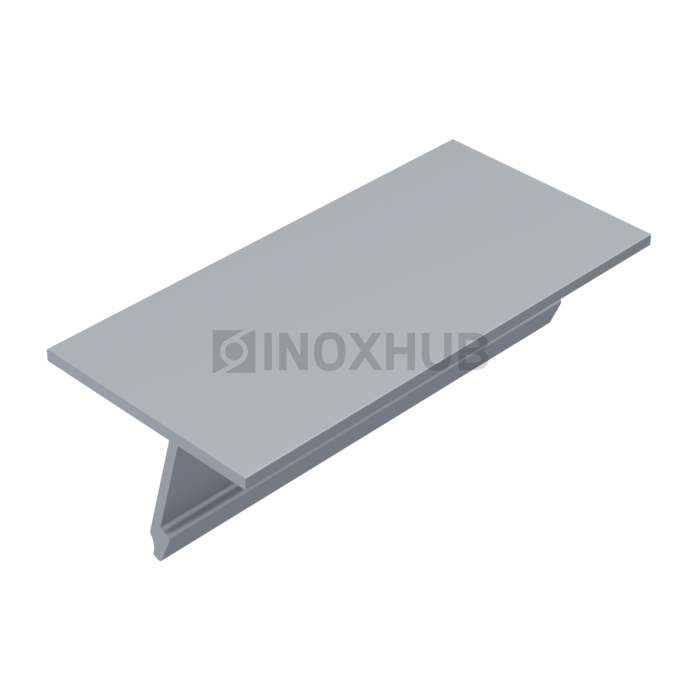 Крышка 24.5 на профиль 80/102/106 для стекла 16-20 мм  L=6000 Анодированный алюминий