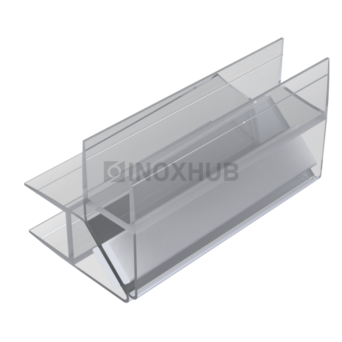 Профиль (210-10) магнит белый 90º/180º  L=2200 (1компл/2 шт) стекло 10.0 мм
