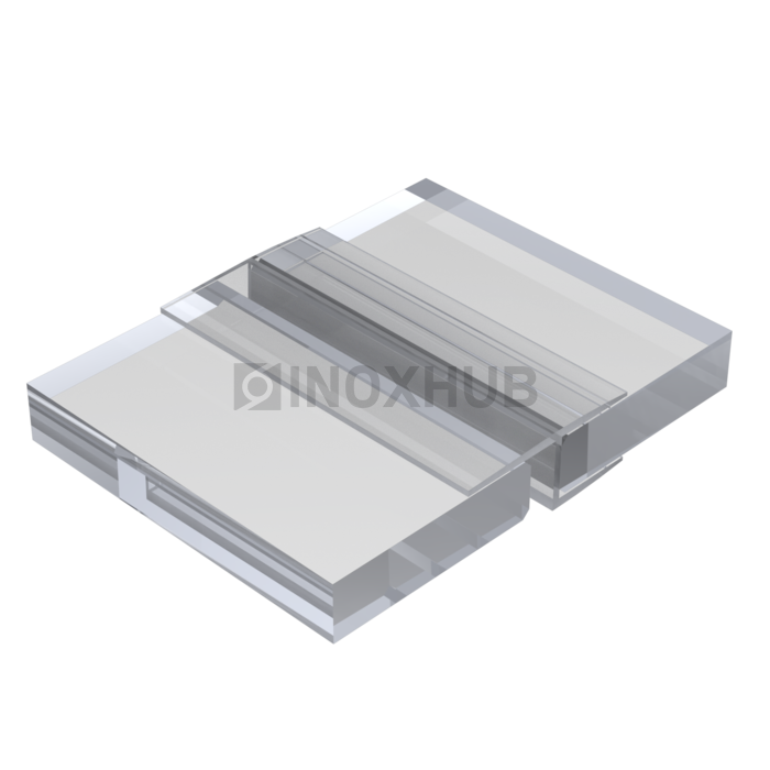 Профиль (204-10 CL) L=2200  ПВХ прозрачный БЕЛЫЙ стекло 10.0 мм