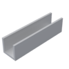 П швеллер 13 AL, 13×13×13×1.5 мм, кратно 3 м, Анодированный алюминий
