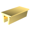Заглушка (764 Gold) для профиля 763 756 L=1000 mm, под Золото