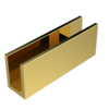 Профиль п-обр. (756 Gold) 19*13 мм L=3000, стекло 8.0 мм, полированный под Золото