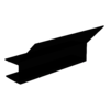 Профиль (203-8 BLC), L=2200, стекло 8.0 мм, ПВХ Черный мат