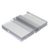 Профиль (204-8 CL) L=2200, ПВХ прозрачный БЕЛЫЙ, стекло 8.0 мм