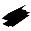 Профиль (206-8 BLC) нижний, L=2200, стекло 8.0 мм, ПВХ Черный мат