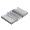 Профиль (209А-8 CL) магнит белый 180º, L=2200 (1компл/2 шт), стекло 8.0 мм, ПВХ прозрачный БЕЛЫЙ