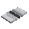 Профиль (210-8-2500 CL) магнит черный 90º/180º, L=2500 (1 компл/2шт), стекло 8.0 мм, ПВХ прозрачный БЕЛЫЙ