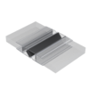 Профиль (210-8 CL) магнит черный 90º/180º, L=2200 (1 компл/2шт), стекло 8.0 мм, ПВХ прозрачный БЕЛЫЙ