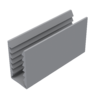 Уплотнитель в профиль 587 (30×17), ПВХ серый, 1 пог.м