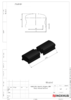 Пластиковый поручень, фигурный, цвет Черный, 40.0×60.0×4000 мм