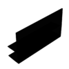 Профиль (214-8 BLC) ус 17 мм, L=2200, стекло 8.0 мм, ПВХ Черный мат