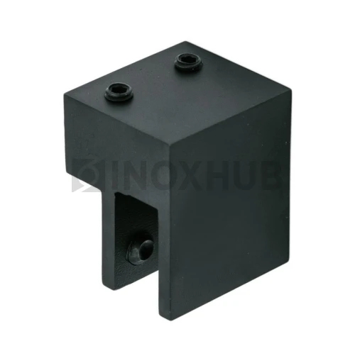 Держатель стекла (347 BLC) торцевой горизонтальный, штанга 30×10 мм, Черный мат Держатель стекла (347 BLC) торцевой горизонтальный, штанга 30×10 мм, Черный мат