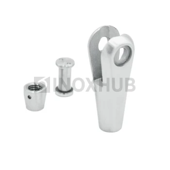 Наконечник для крепления тяги левый, M14 шаг Р=2, AISI 316, GRIT 320  Наконечник для крепления тяги левый, M14 шаг Р=2, AISI 316, GRIT 320